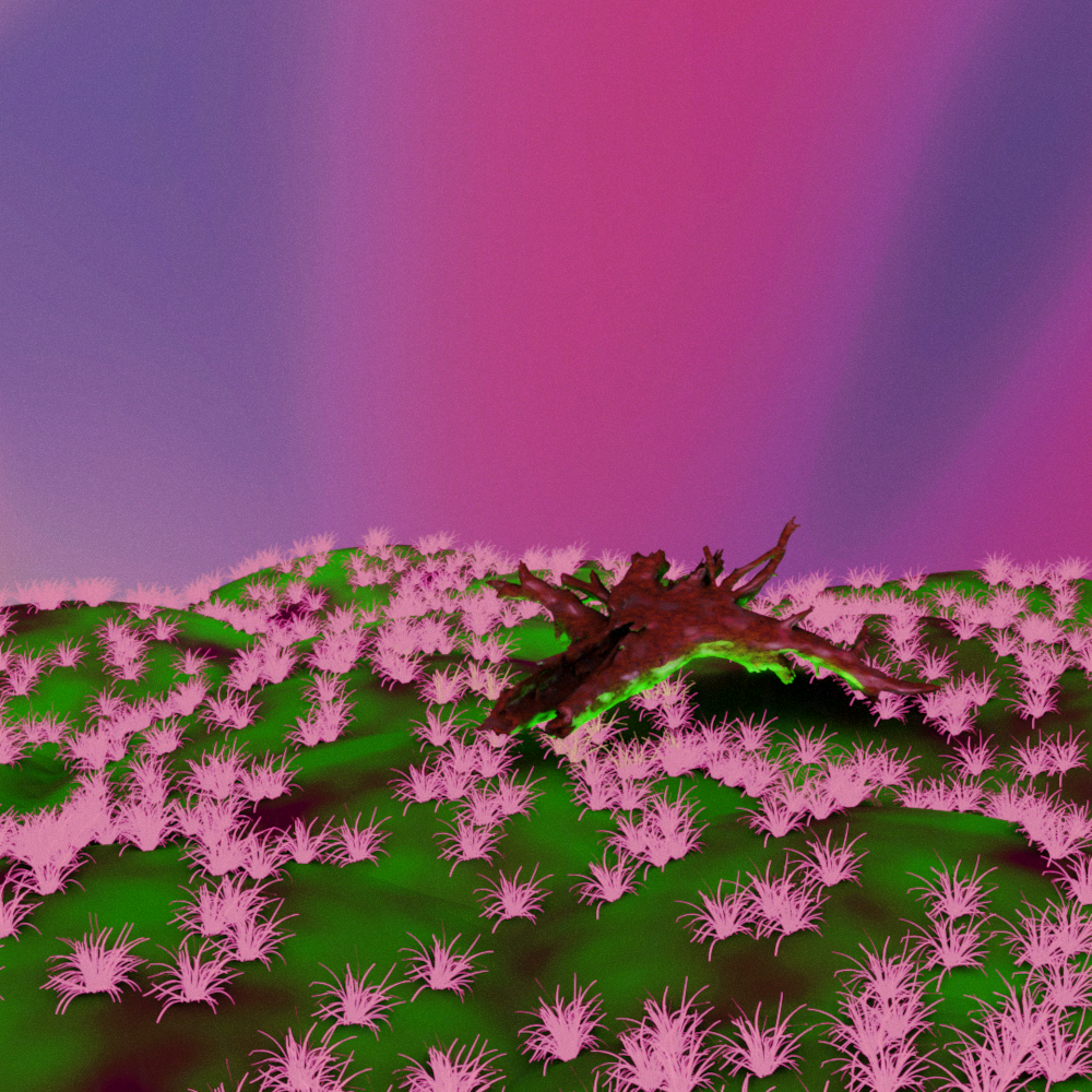 Grass Plane Fanatasy. 3D.